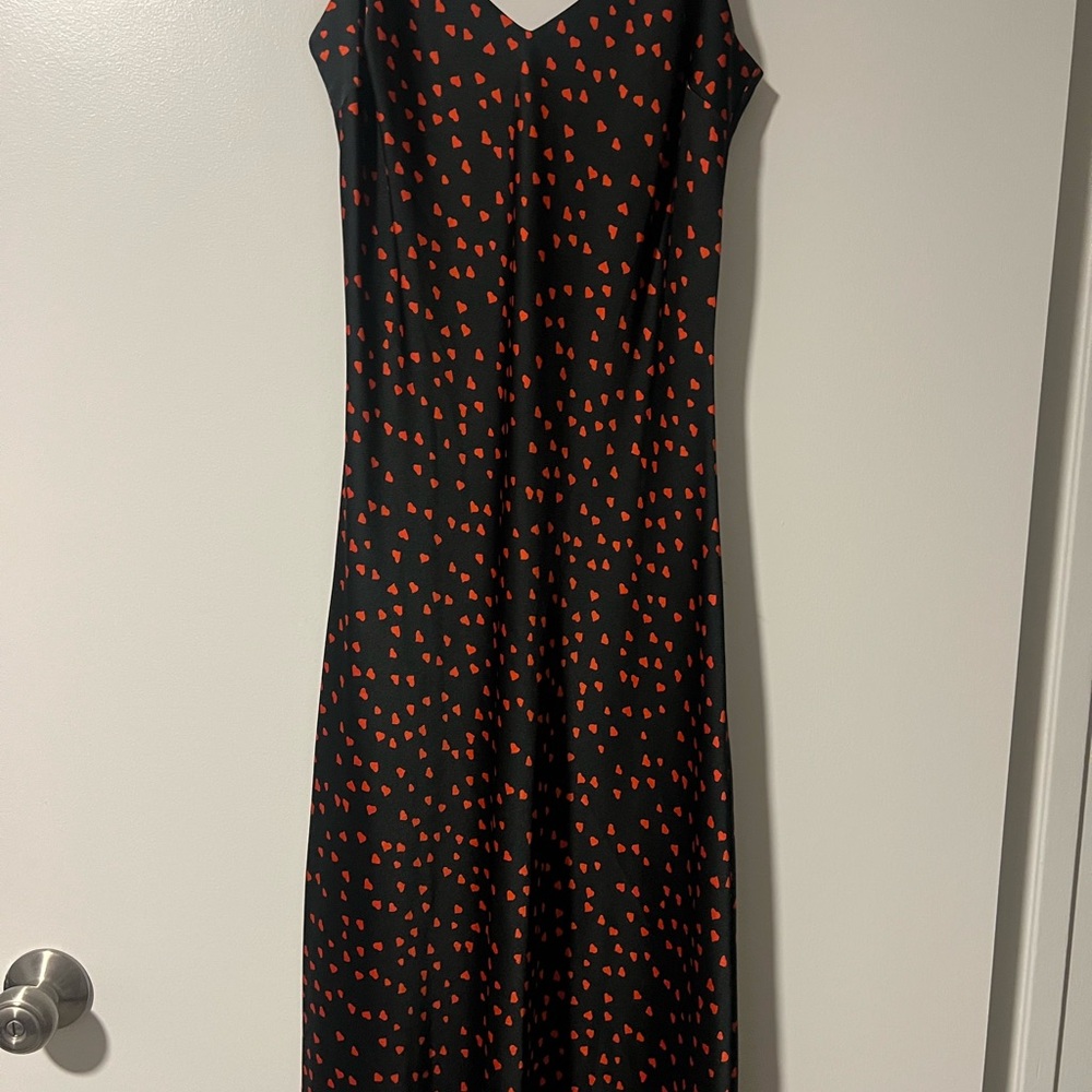 Sanctuary Black Dress with Red Heart Pattern